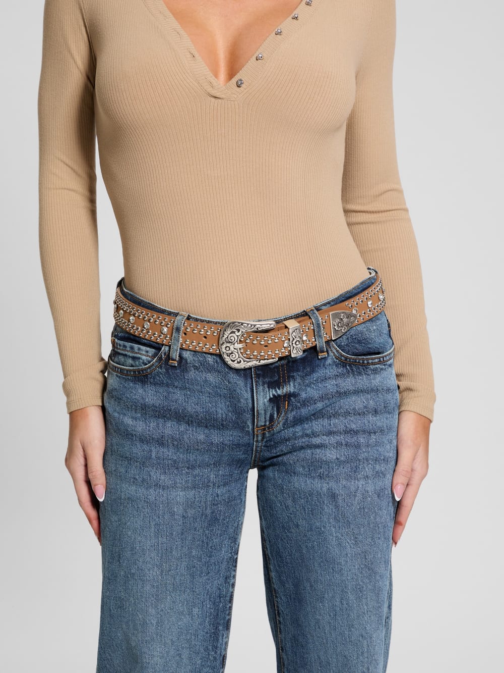 Jade Western Belt - Guess