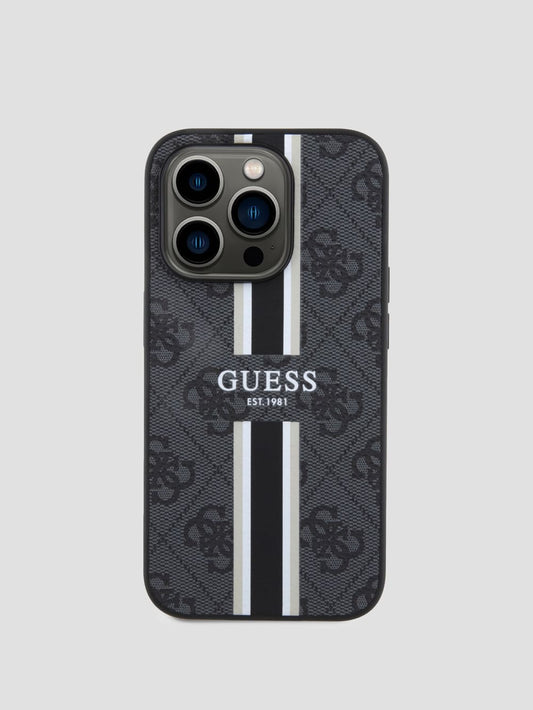 Quattro G Striped iPhone 15 Pro Case - Guess