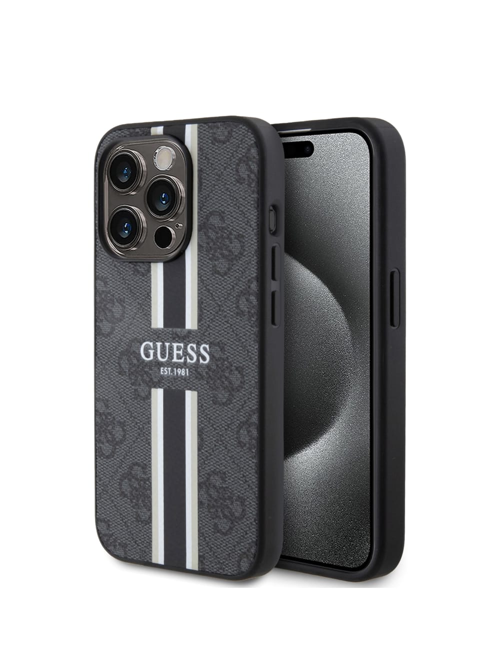 Quattro G Striped iPhone 15 Pro Case - Guess