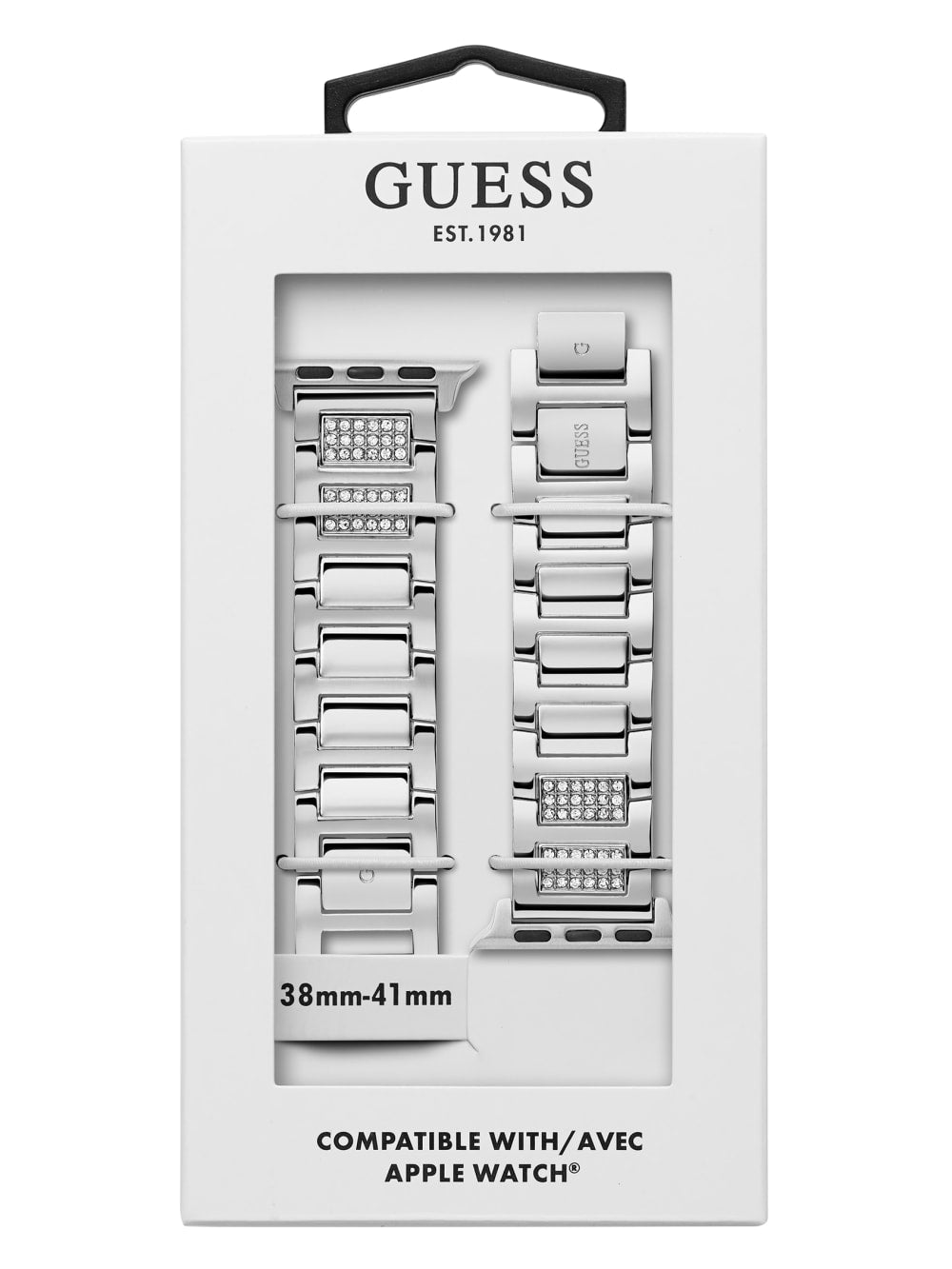 Silver-Tone Rhinestone 38-40 mm Band for Apple Watch® - Guess