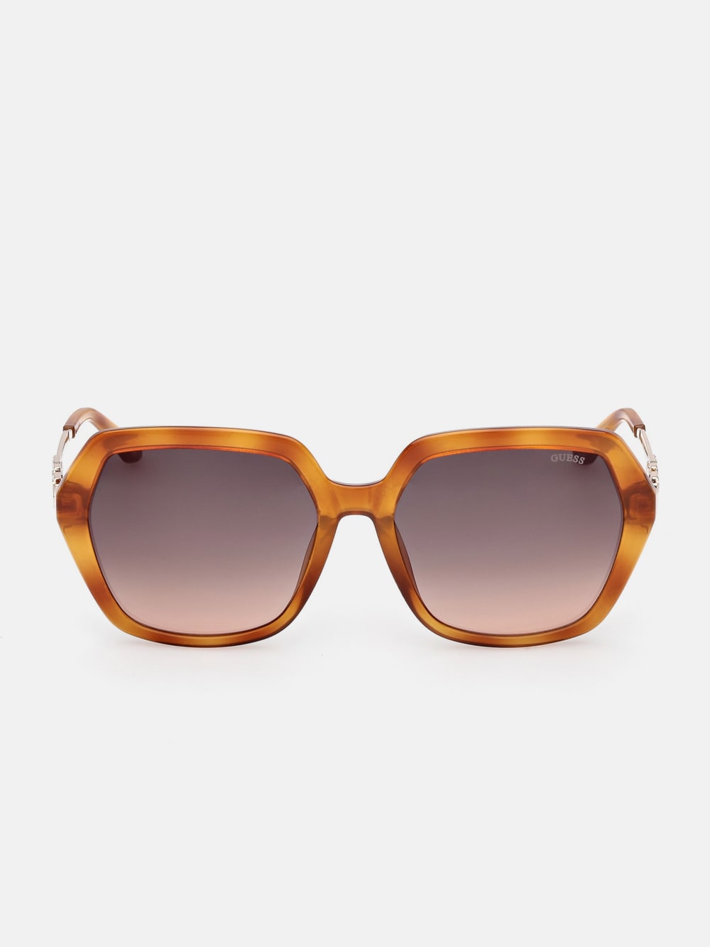 Square-Geometric Plastic Sunglasses - Guess