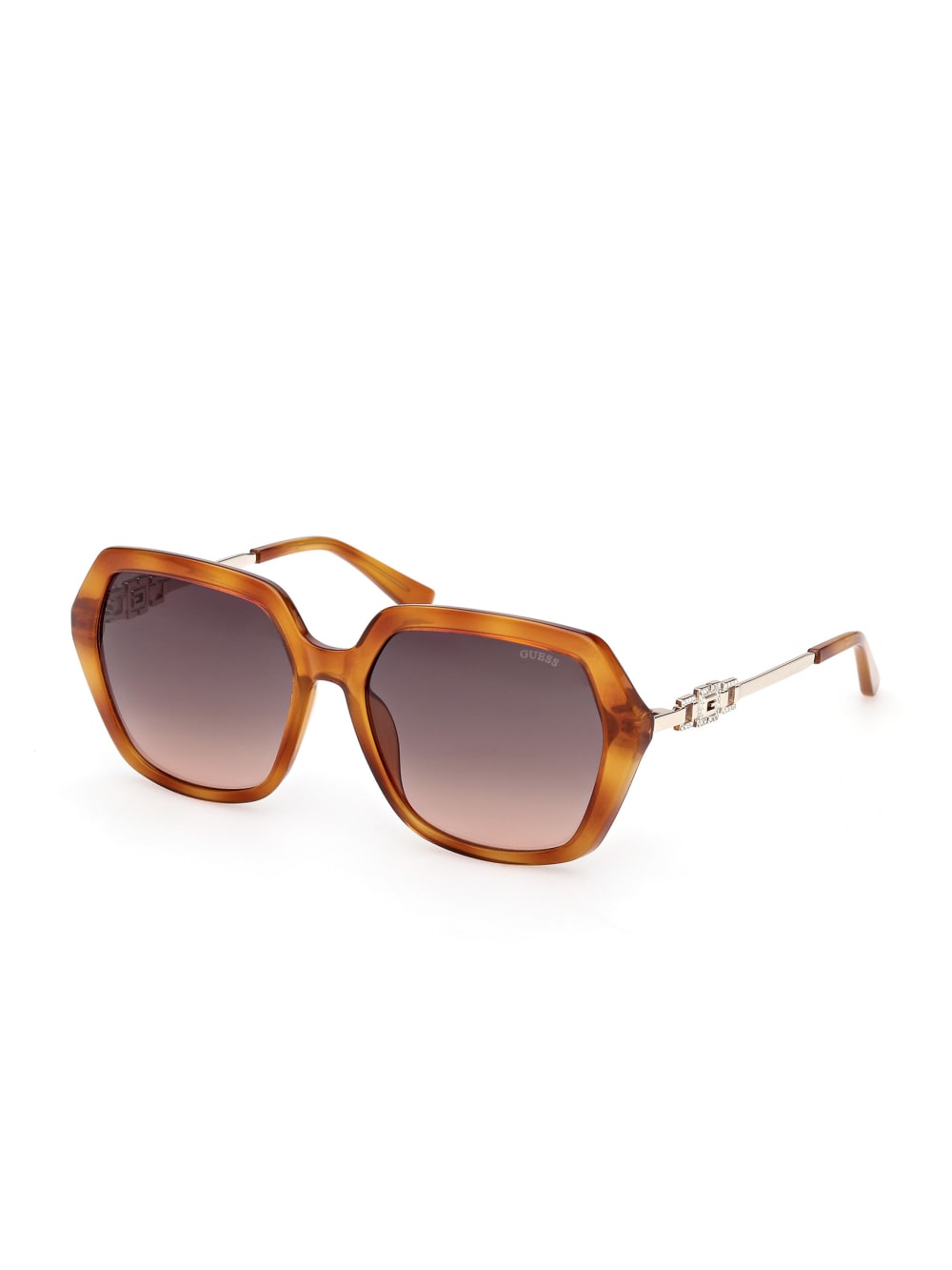 Square-Geometric Plastic Sunglasses - Guess