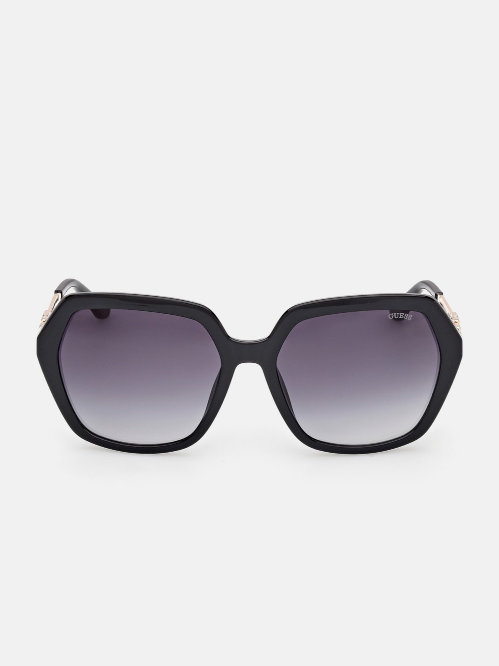 Square-Geometric Plastic Sunglasses - Guess