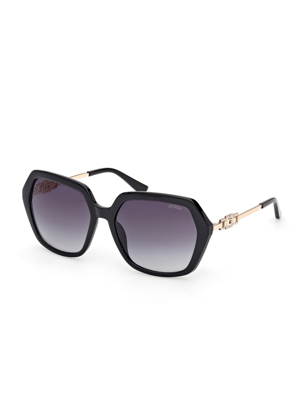 Square-Geometric Plastic Sunglasses - Guess