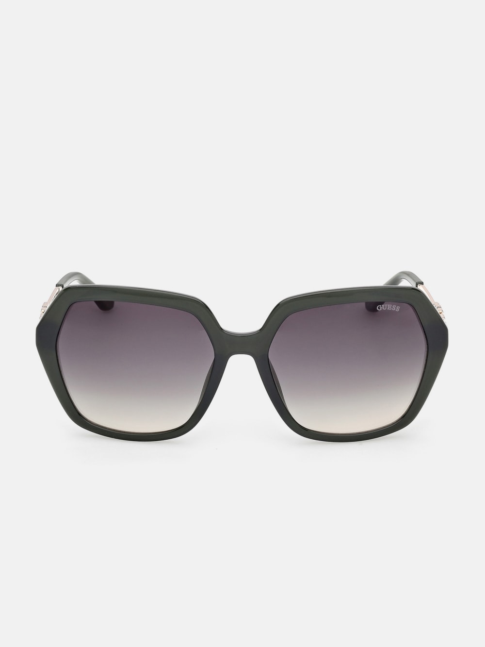 Square-Geometric Plastic Sunglasses - Guess