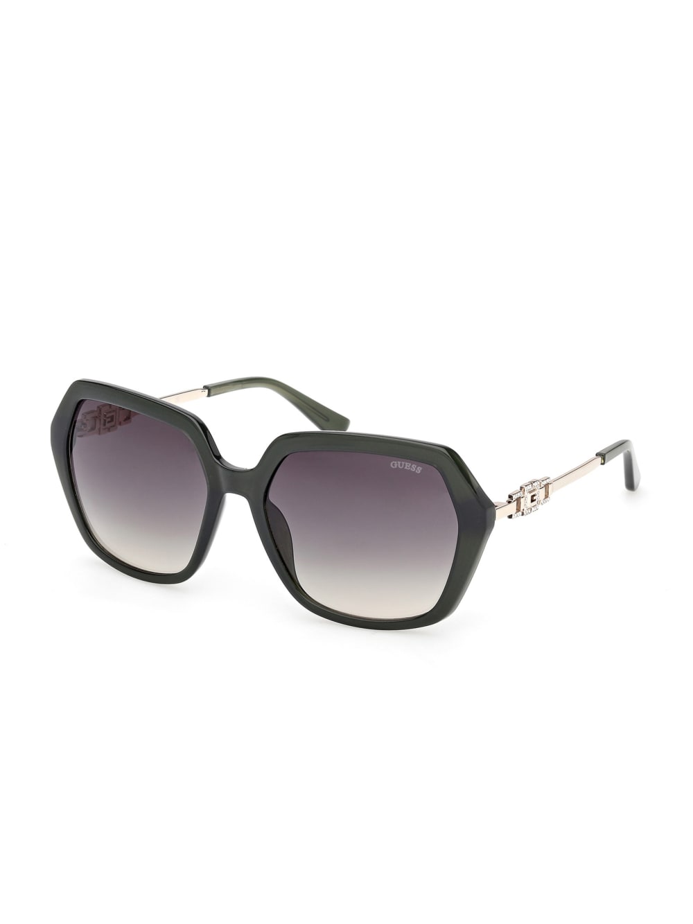 Square-Geometric Plastic Sunglasses - Guess