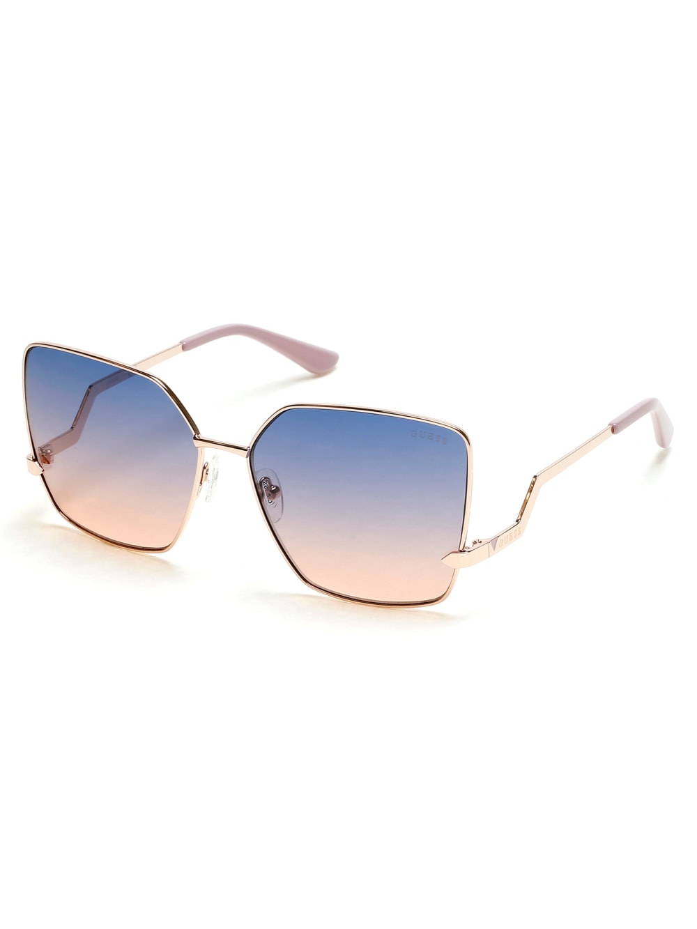 Oversized Square Zigzag Sunglasses - Guess