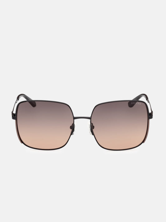 Oversized Square Metal Sunglasses - Guess