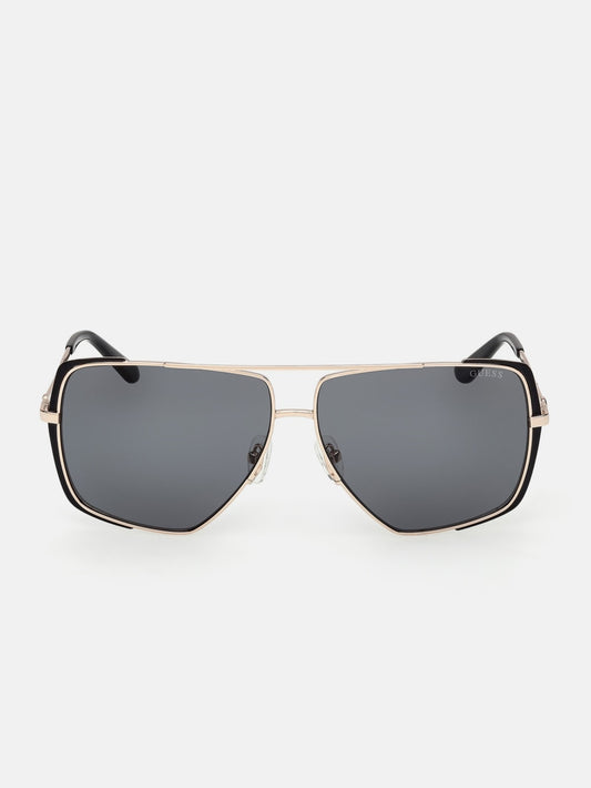 Oversized Metal Navigator Sunglasses - Guess