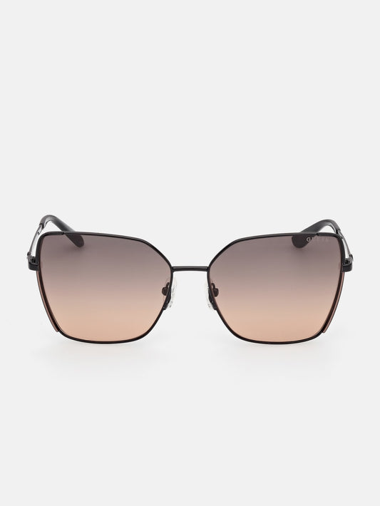 Geometric Butterfly Metal Sunglasses - Guess