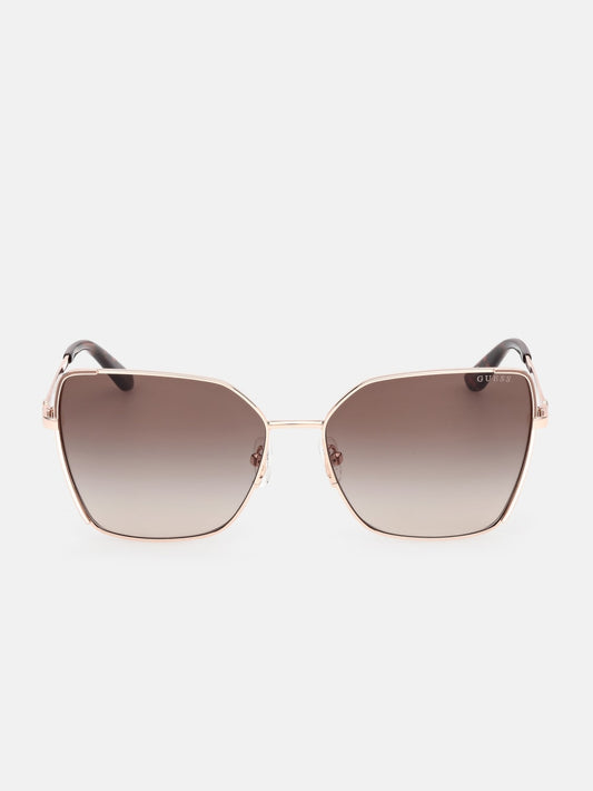 Geometric Butterfly Metal Sunglasses - Guess