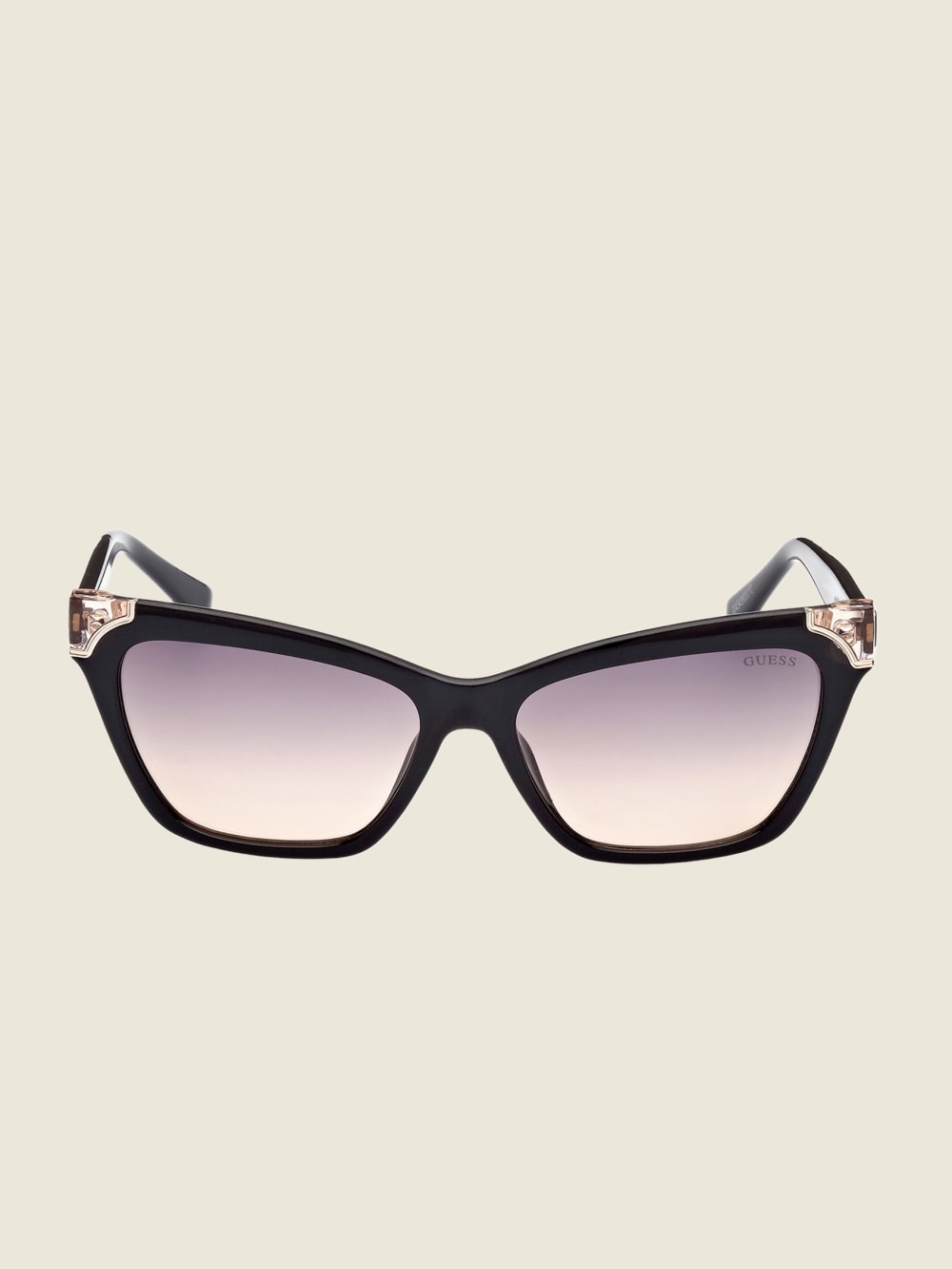 Tortoise Plastic Square Sunglasses - Guess