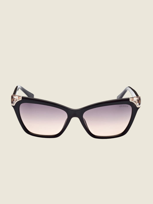 Tortoise Plastic Square Sunglasses - Guess