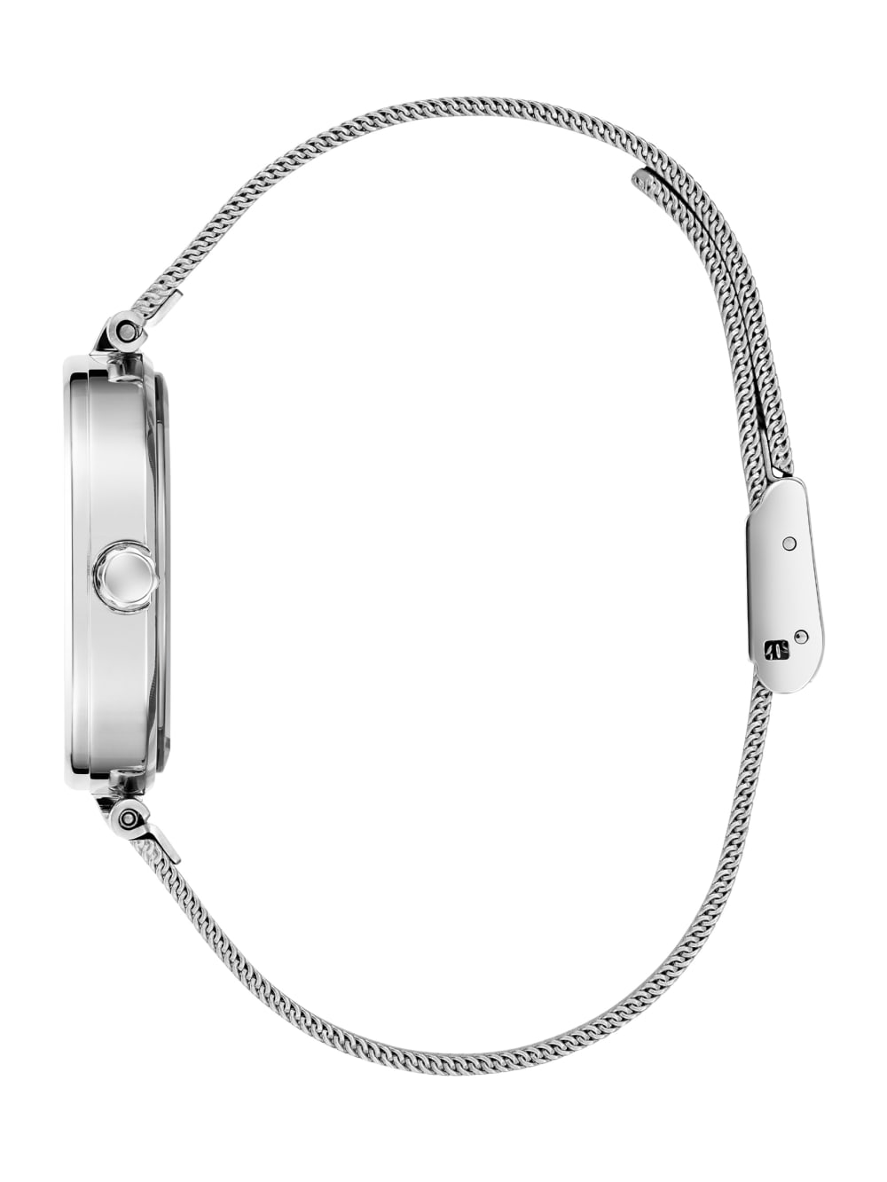Silver-Tone Mesh Analog Watch - Guess