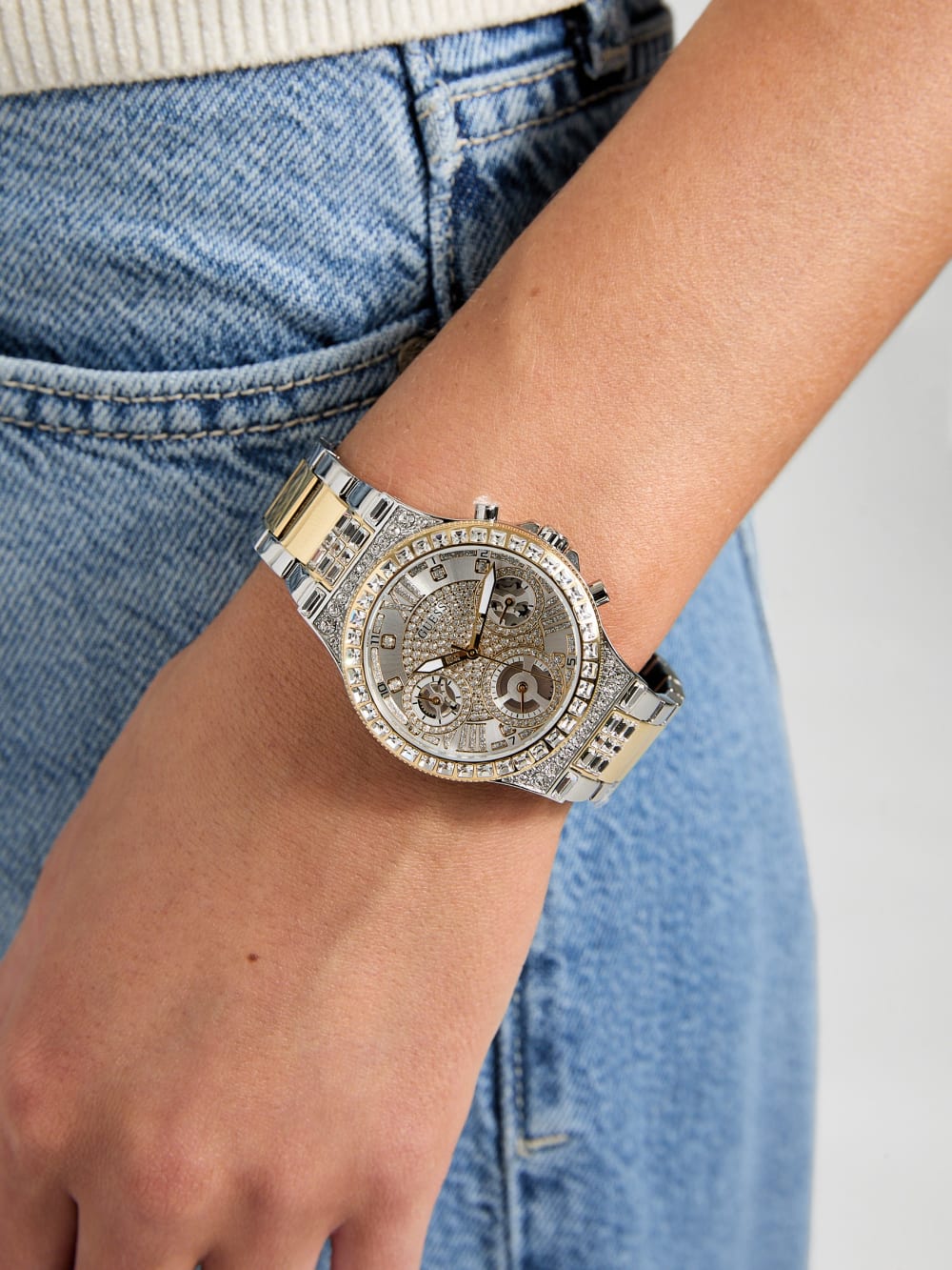 Two-Tone Multifunction Watch - Guess