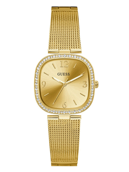 Gold-Tone Mesh Analog Watch - Guess