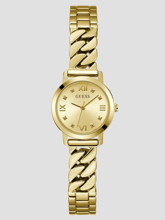 Gold-Tone Mixed Chain Analog Watch - Guess
