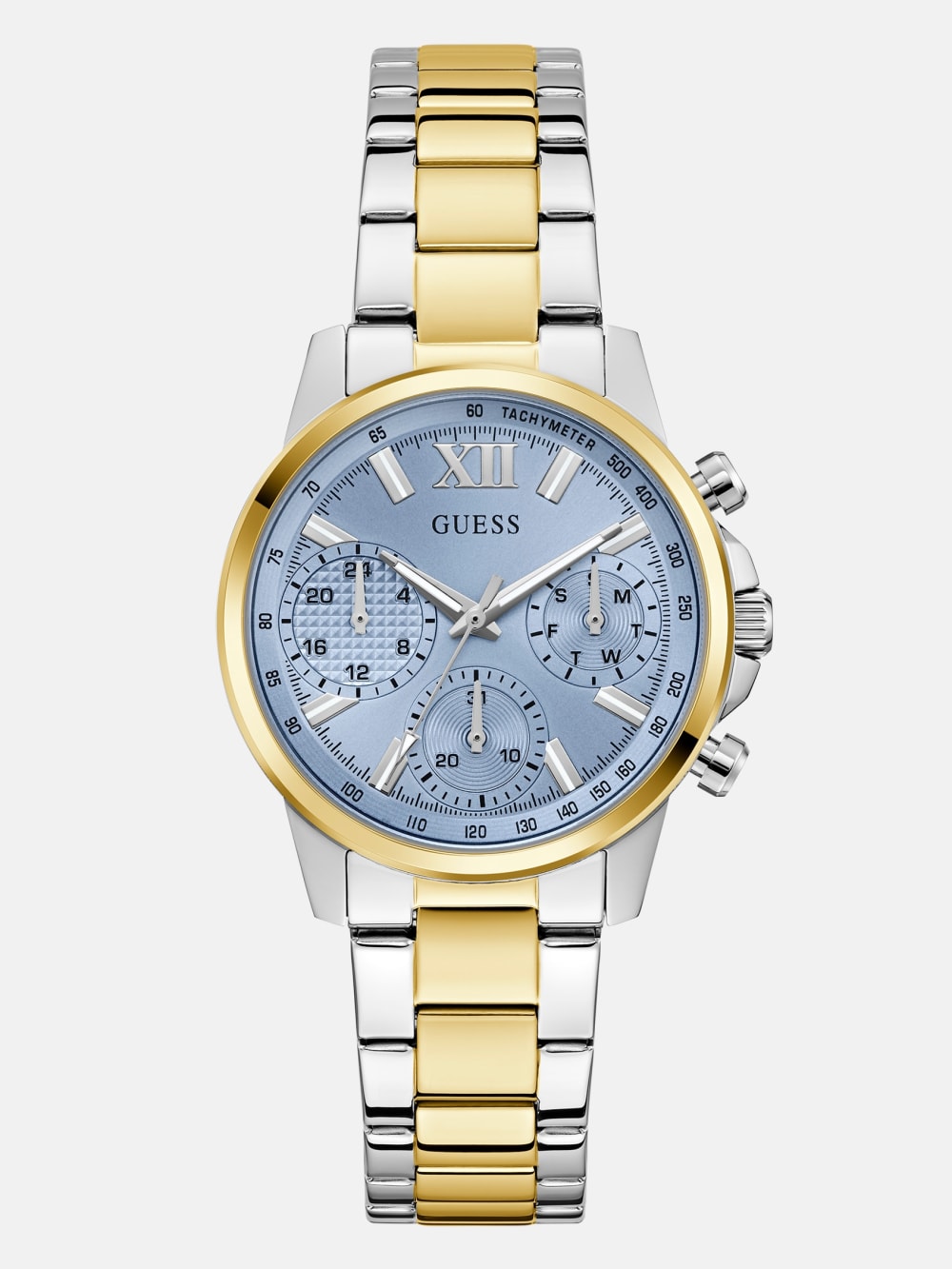 Two-Tone and Blue Chronograph Watch - Guess
