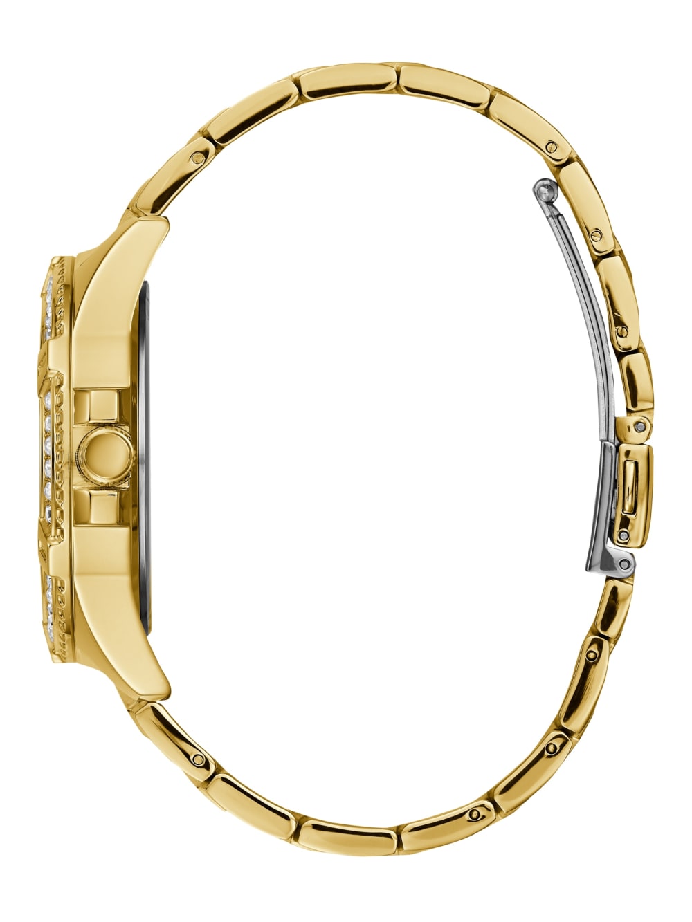 Rhinestone Gold-Tone Multifunction Watch - Guess