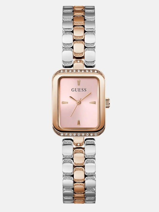 Two-Tone Rectangle Analog Watch - Guess