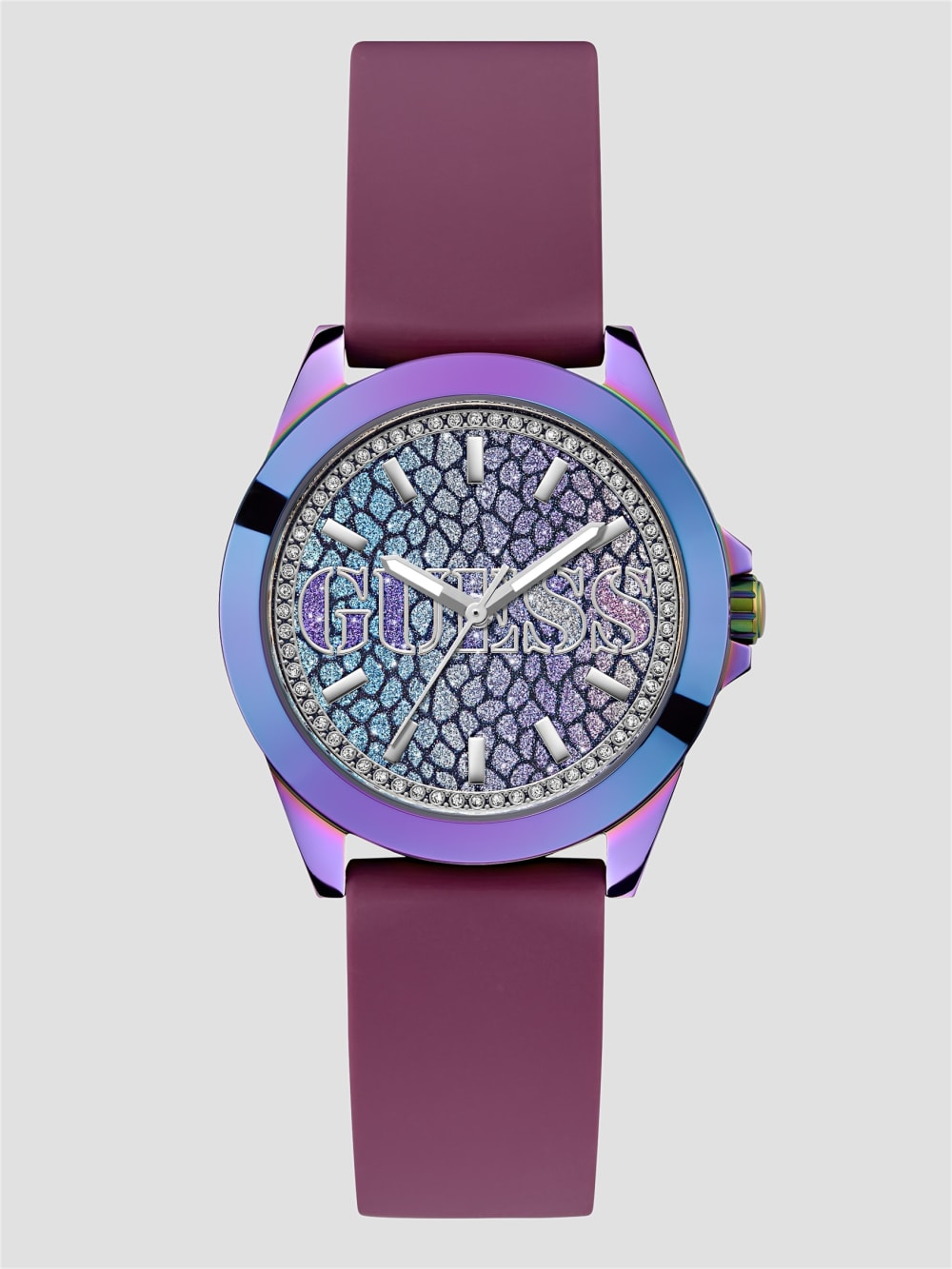 Iridescent and Burgundy Analog Watch - Guess