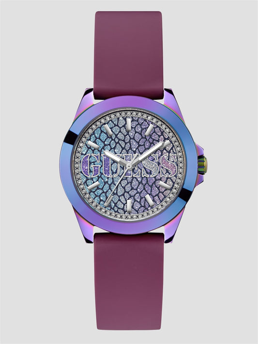 Iridescent and Burgundy Analog Watch - Guess