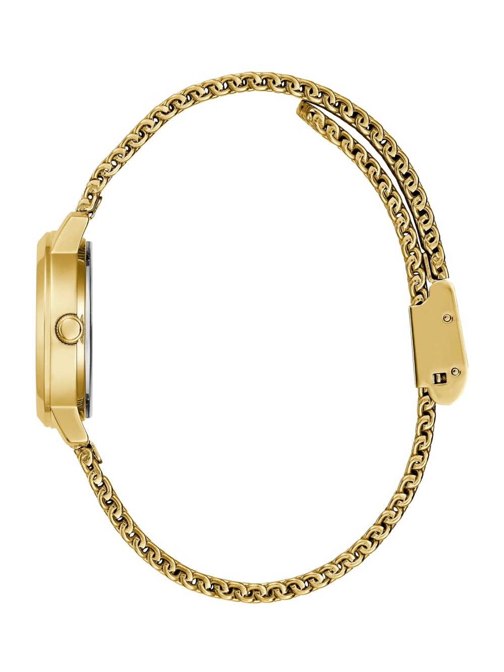 Gold-Tone Mesh Diamond Analog Watch - Guess