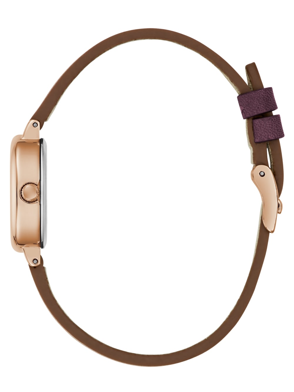 Burgundy Leather Analog Watch - Guess