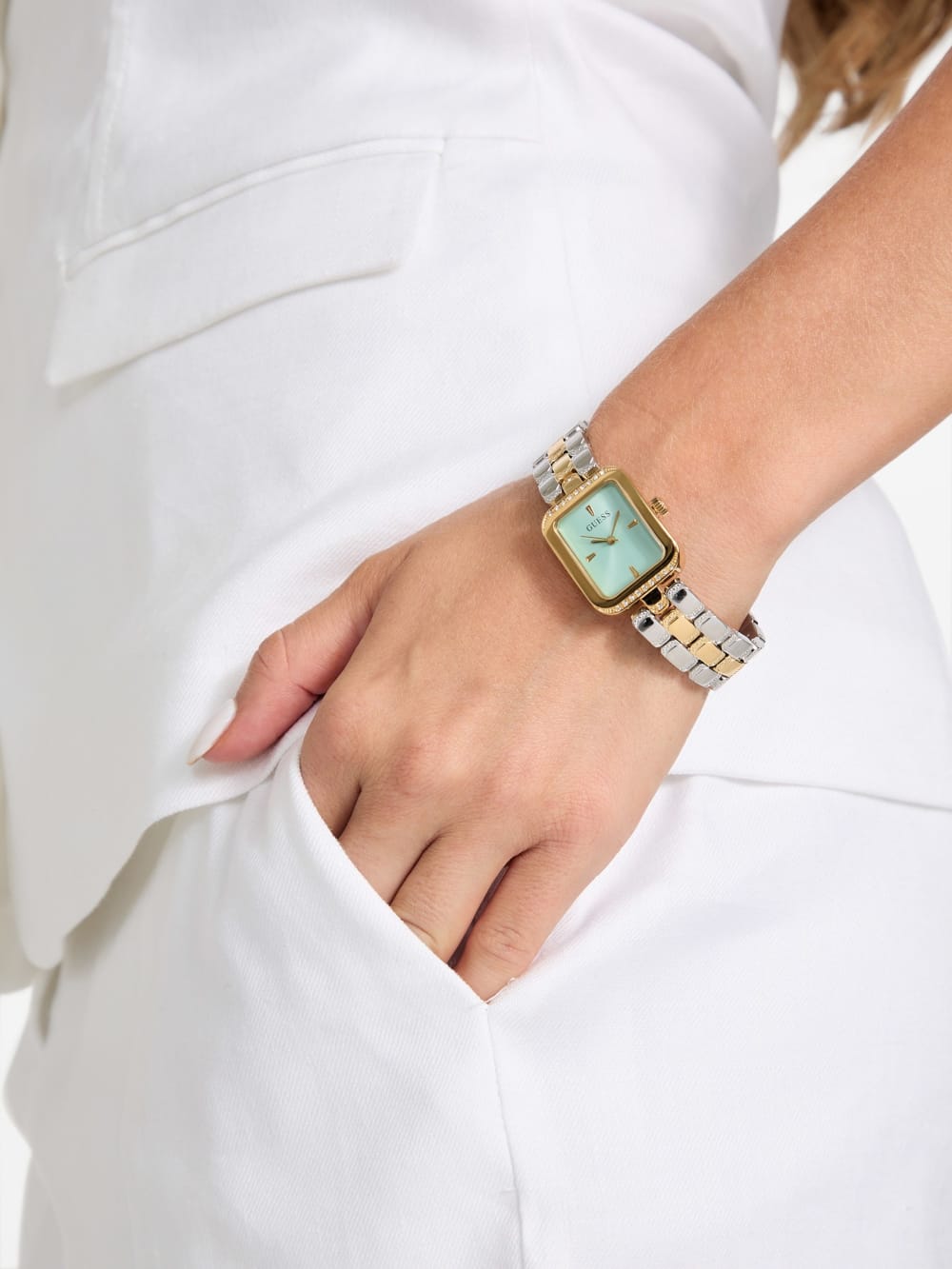 Silver and Gold-Tone Analog Watch - Guess