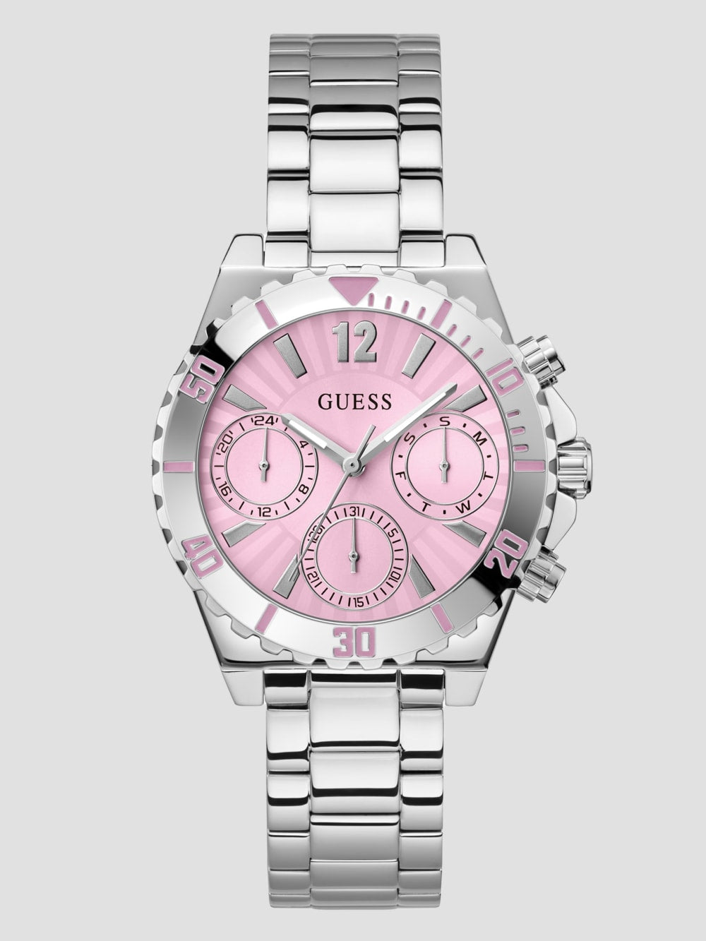 Silver-Tone Multifunction Watch - Guess