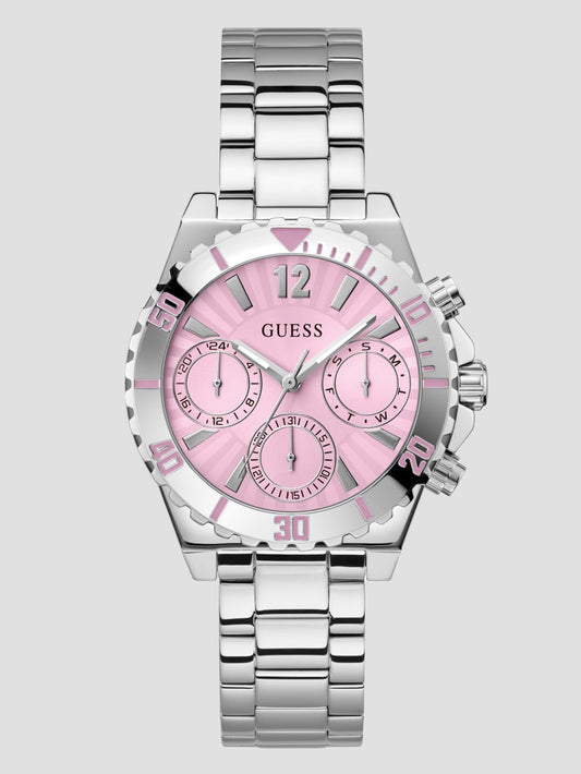 Silver-Tone Multifunction Watch - Guess