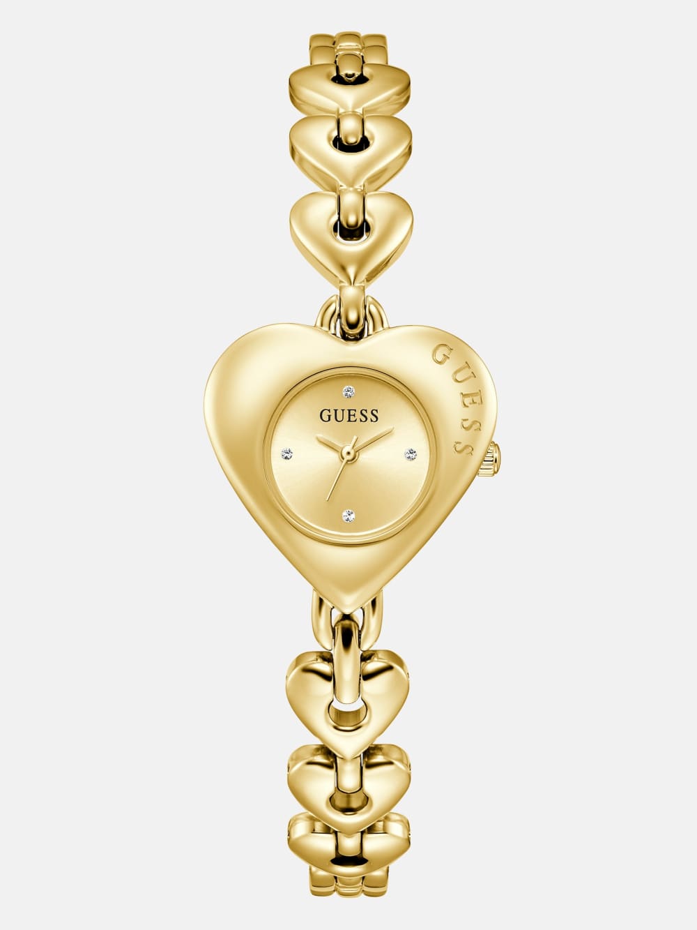 Gold-Tone Heart Analog Watch - Guess