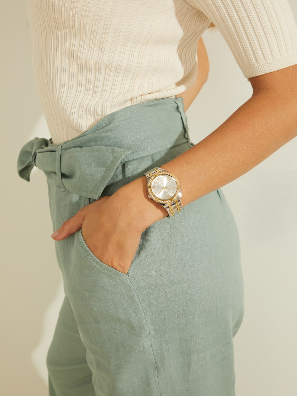 Two-Tone Analog Watch - Guess