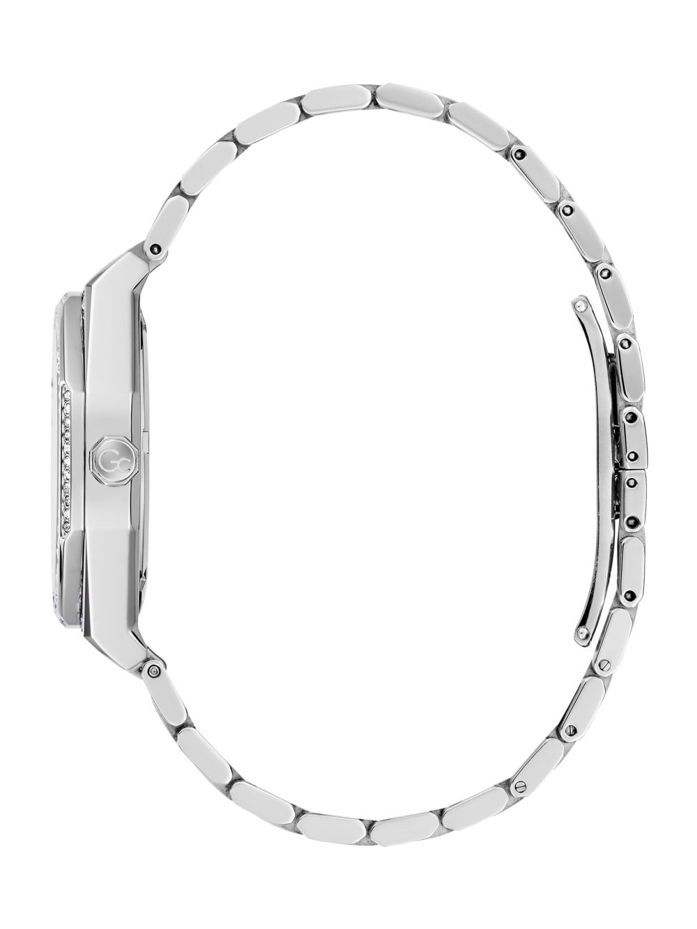Gc Silver-Tone Crystal Analog Watch - Guess