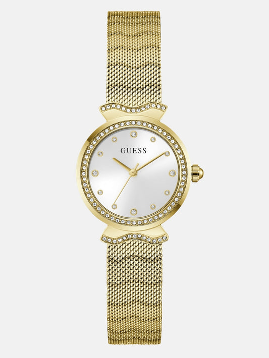 Gold-Tone Wavy Analog Watch - Guess