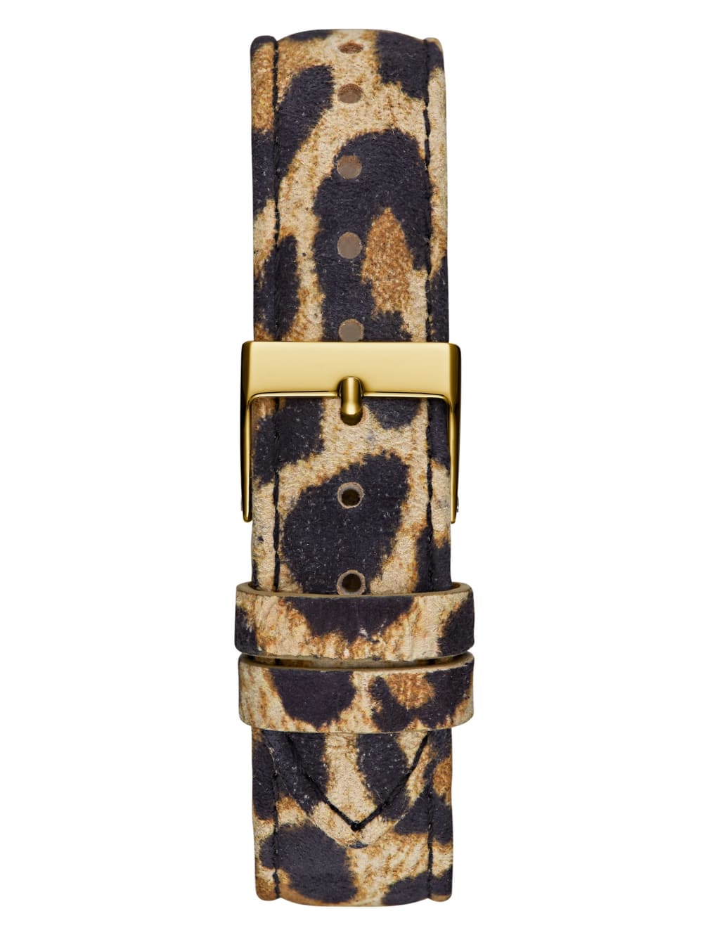 Leopard and Gold-Tone Analog Logo Watch - Guess