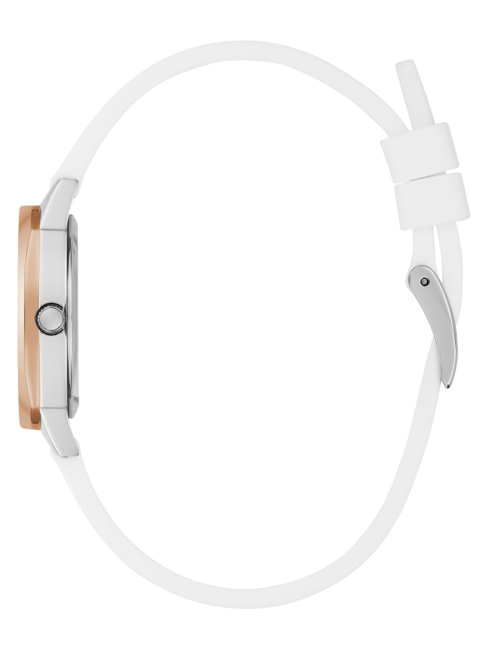 Rose Gold-Tone and White Analog Watch - Guess