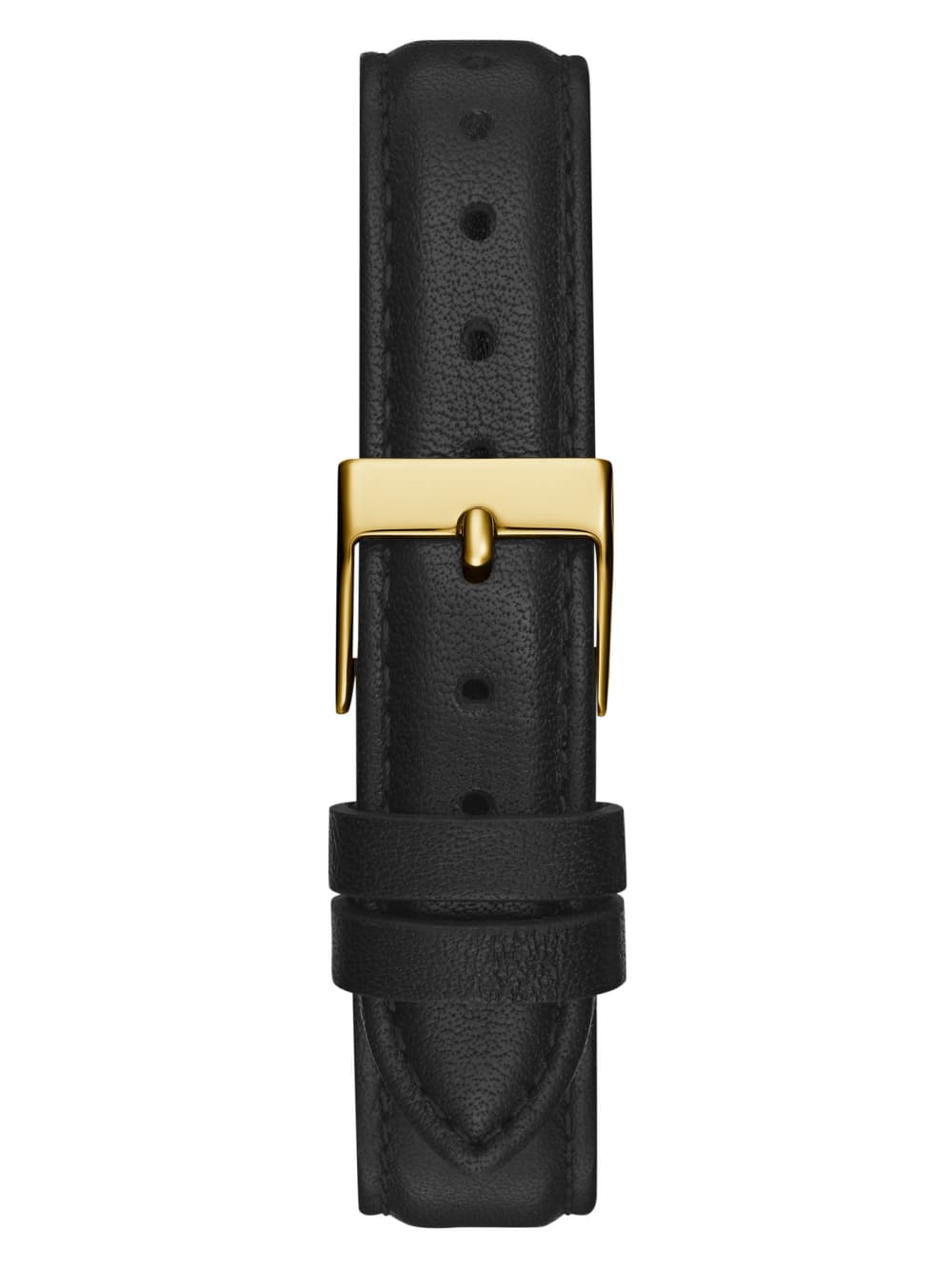 Gold-Tone and Black Analog Leather Watch - Guess