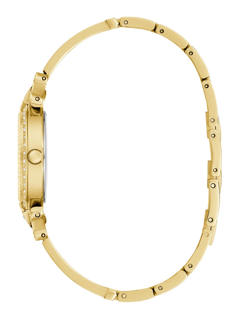 Gold-Tone Rhinestone Analog Watch - Guess