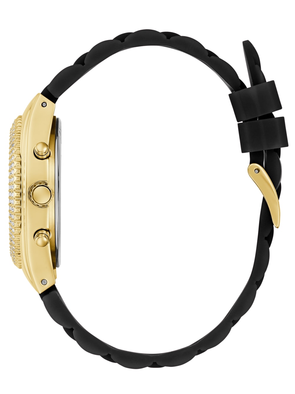 Gold-Tone and Clear Multifunction Watch - Guess
