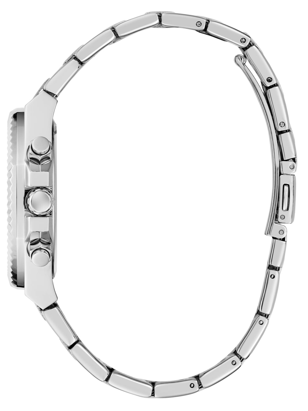 Silver-Tone and Denim Multifunction Watch - Guess
