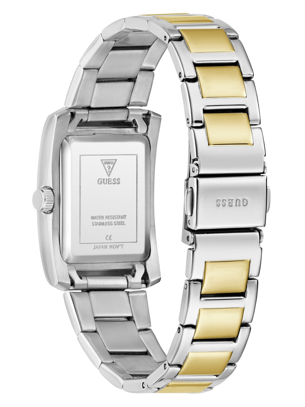 Multi-Tone and Black Square Analog Watch - Guess