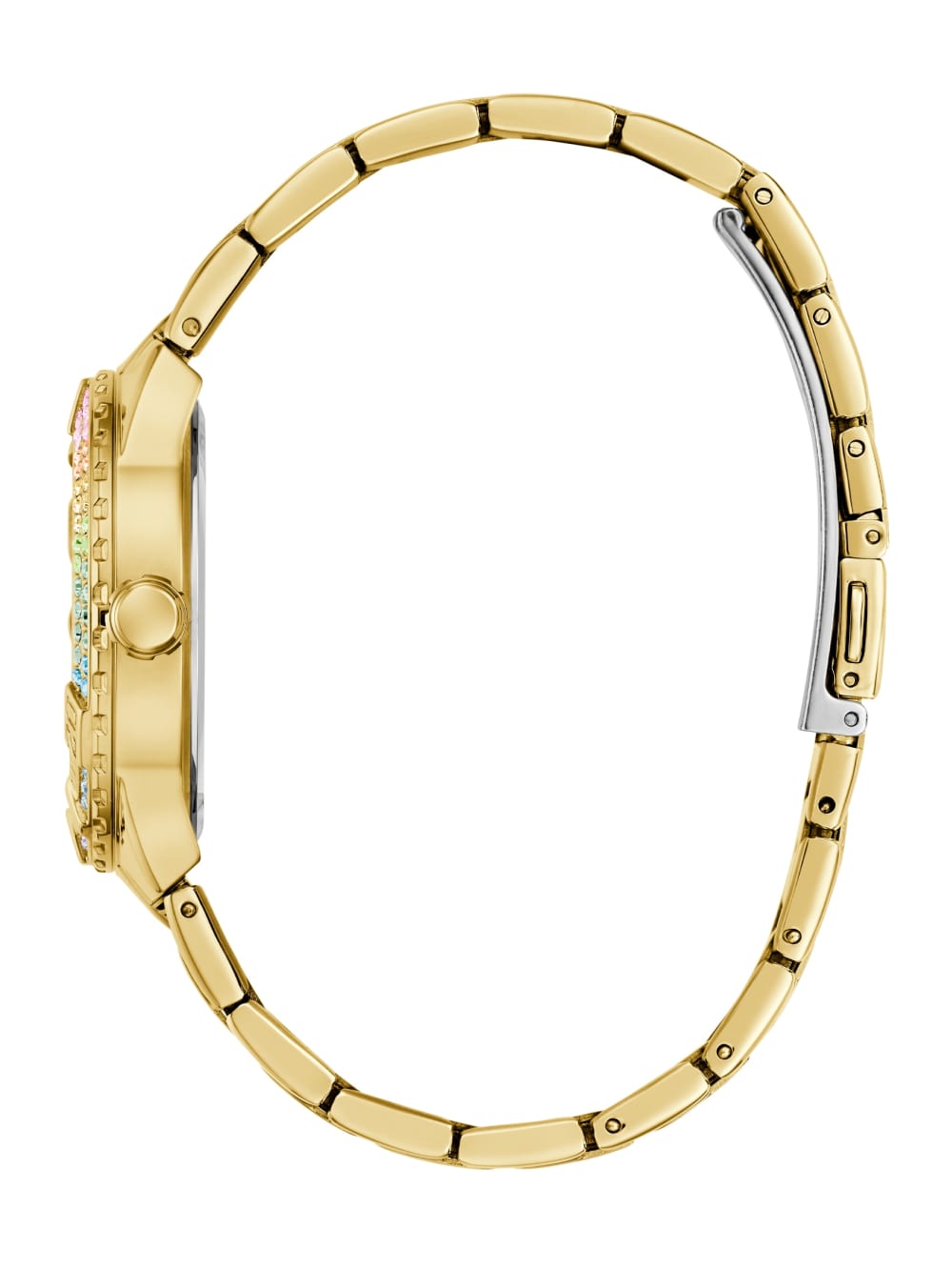 Gold-Tone and Rainbow Analog Watch - Guess