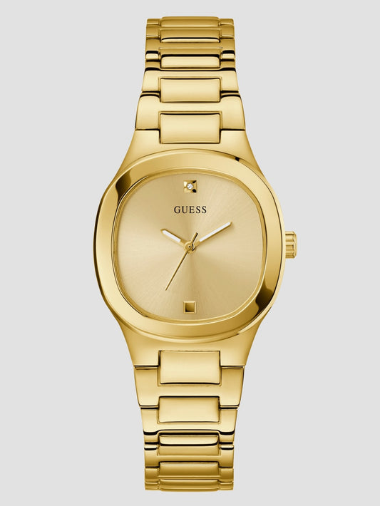 Gold-Tone Studded Analog Watch - Guess
