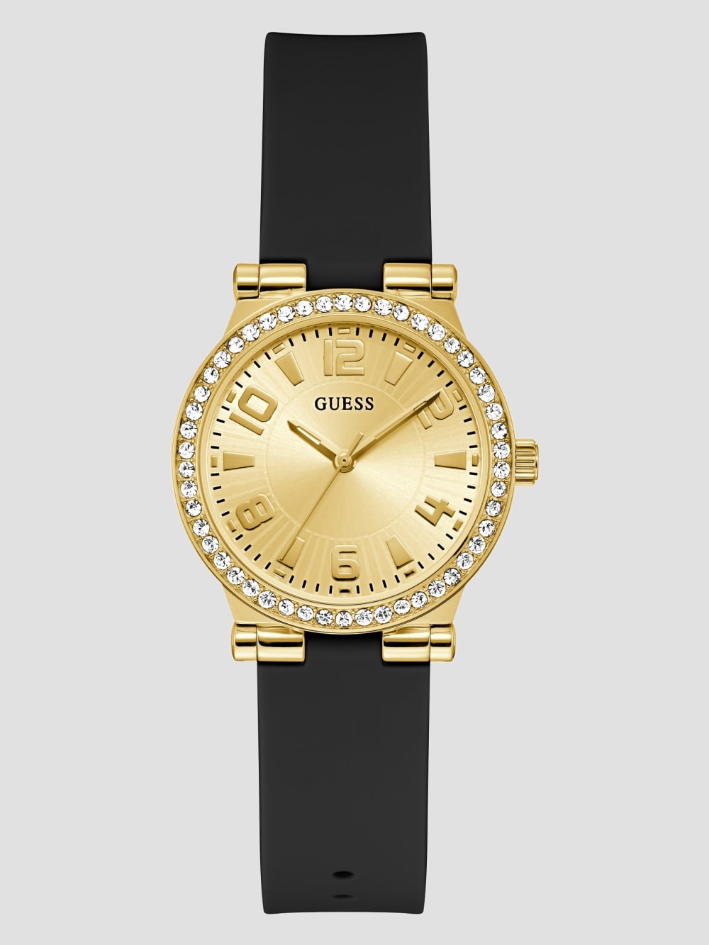 Gold-Tone Analog Silicon Watch - Guess