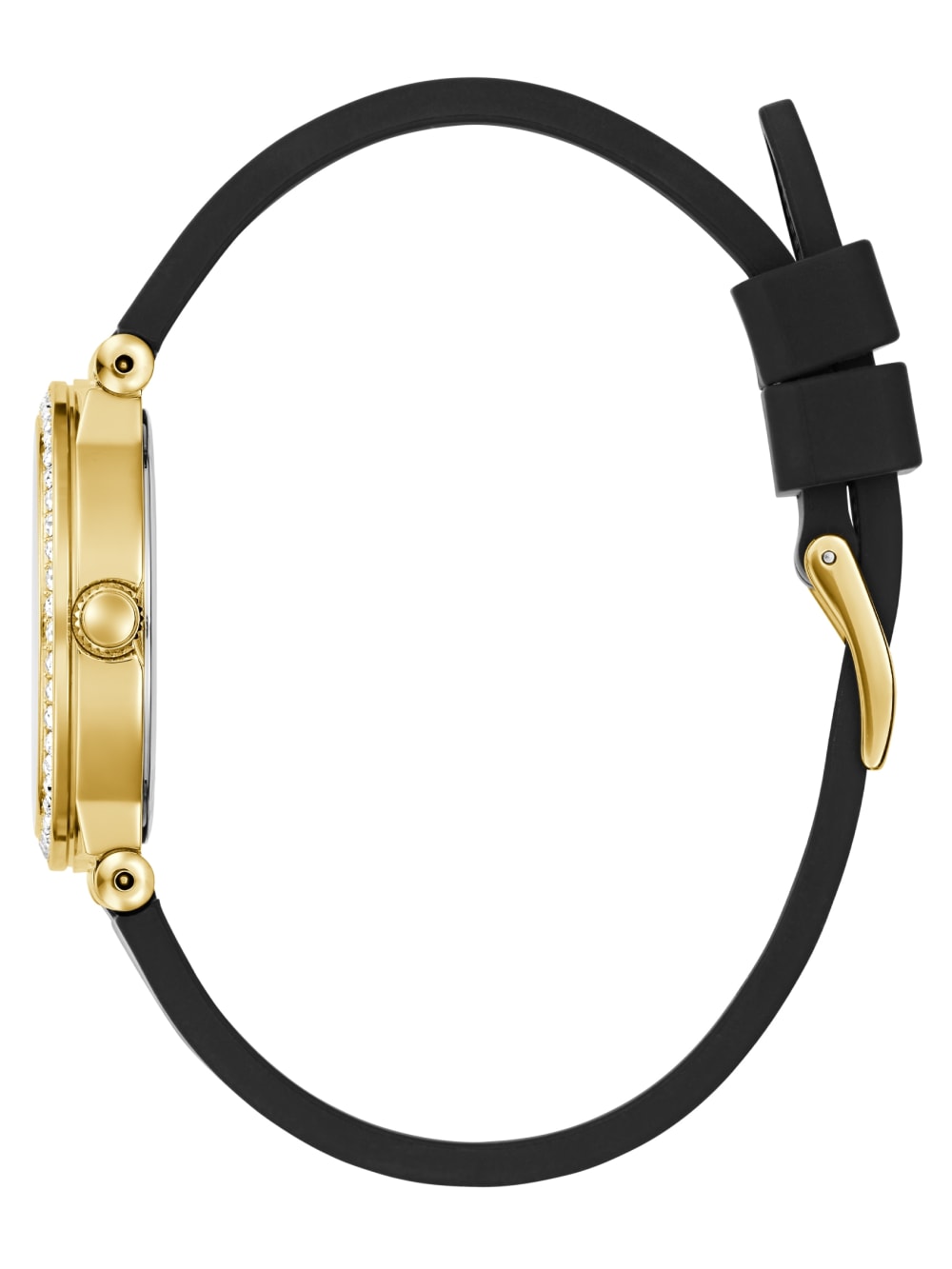 Gold-Tone Analog Silicon Watch - Guess