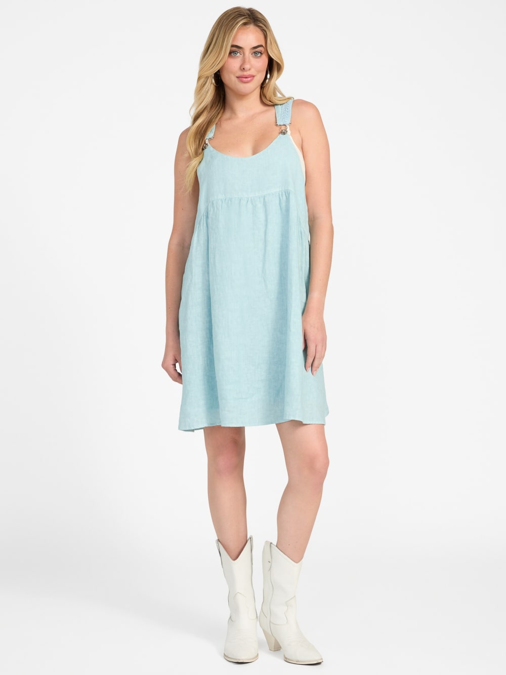 Gretel Overall Smock Mini Dress - Guess