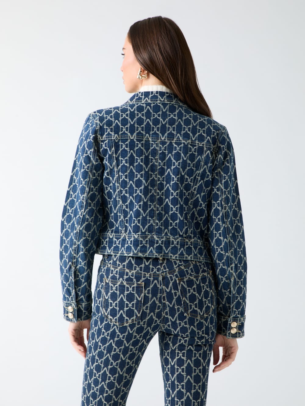Bea Monogram Denim Trucker Jacket - Guess