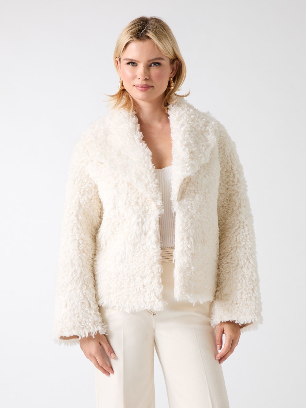 Margot Longline Faux-Fur Coat - Guess