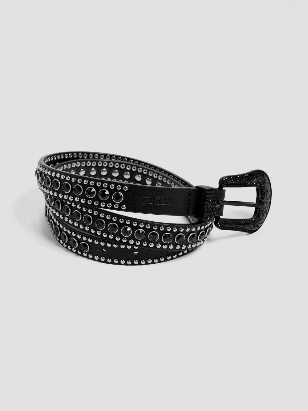Dakota Rhinestone Skinny Belt - Guess